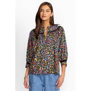 Johnny Was Multicolor Floral Blouse